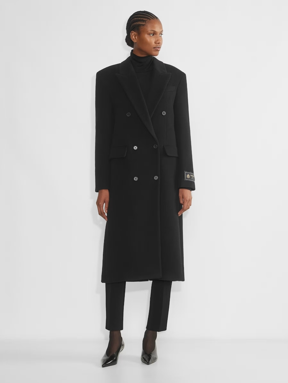 Babaton - Aritzia - Publication Coat - Elegant Gray Double-Breasted Women's Coat